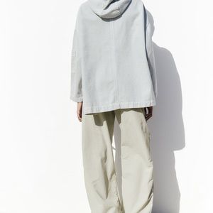 Zara Denim Pouch Pocket Sweatshirt